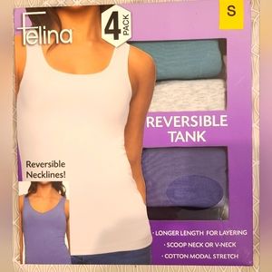 FELINA Women's 4 Pack Tank Tops Reversible